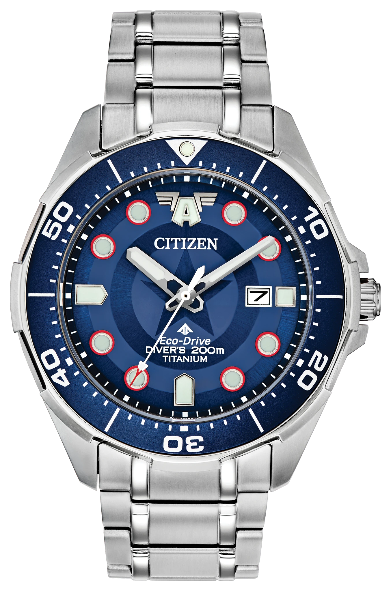 CITIZEN Eco-Drive キャプテン・アメリカ Citizen Marvel Captain America Eco-Drive Black Watch | CITIZEN